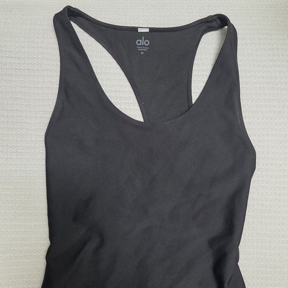 ALO Yoga Black Open-Back One-Piece Swimsuit M Bodysuit - Picture 6 of 10